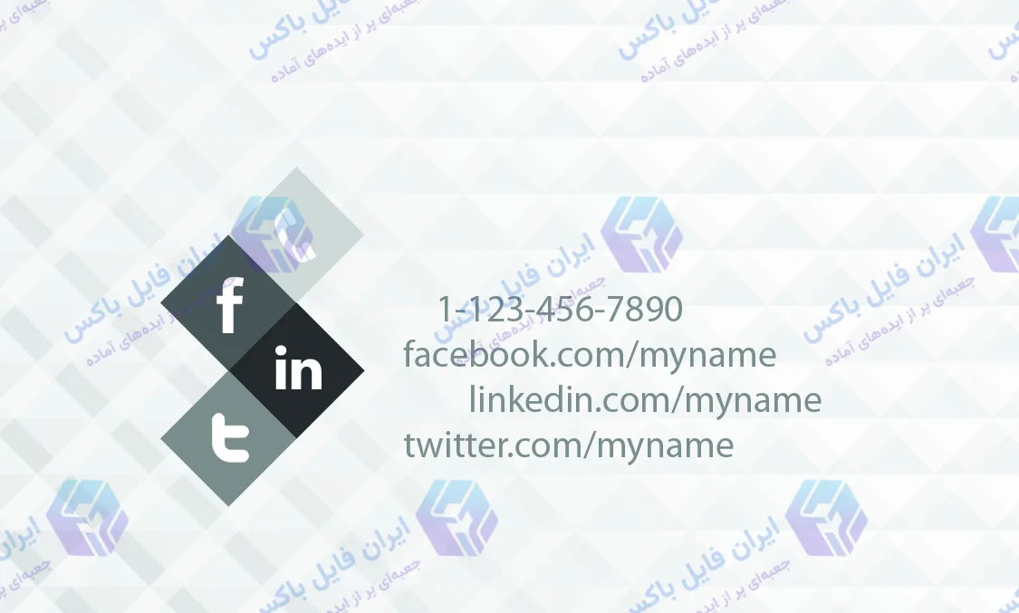 طرح لایه باز کارت ویزیت سیاه و سفید دو طرفه مینیمال