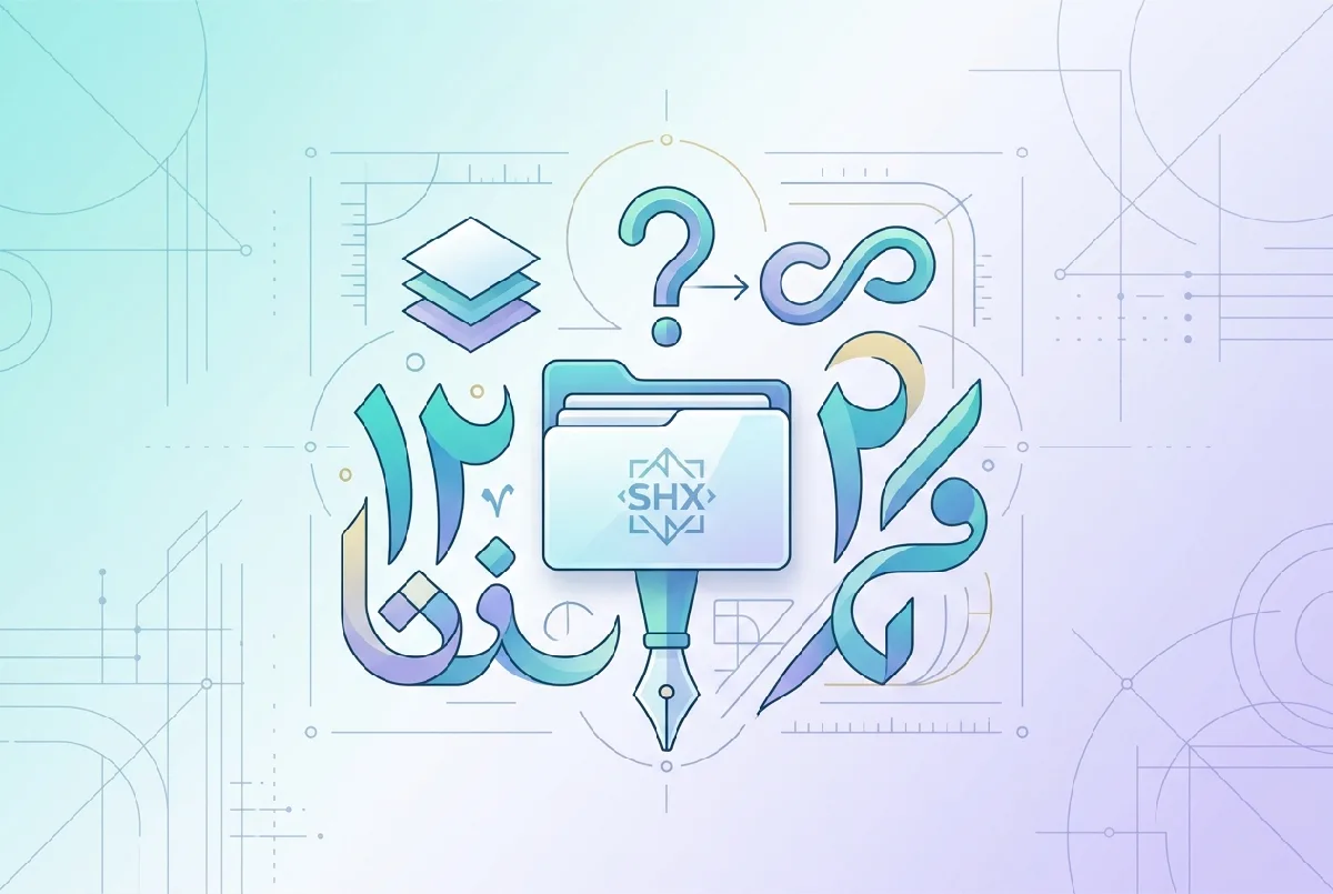 مجموعه ۱۲۲ فونت فارسی اتوکد فرمت SHX حل مشکل علامت سوال