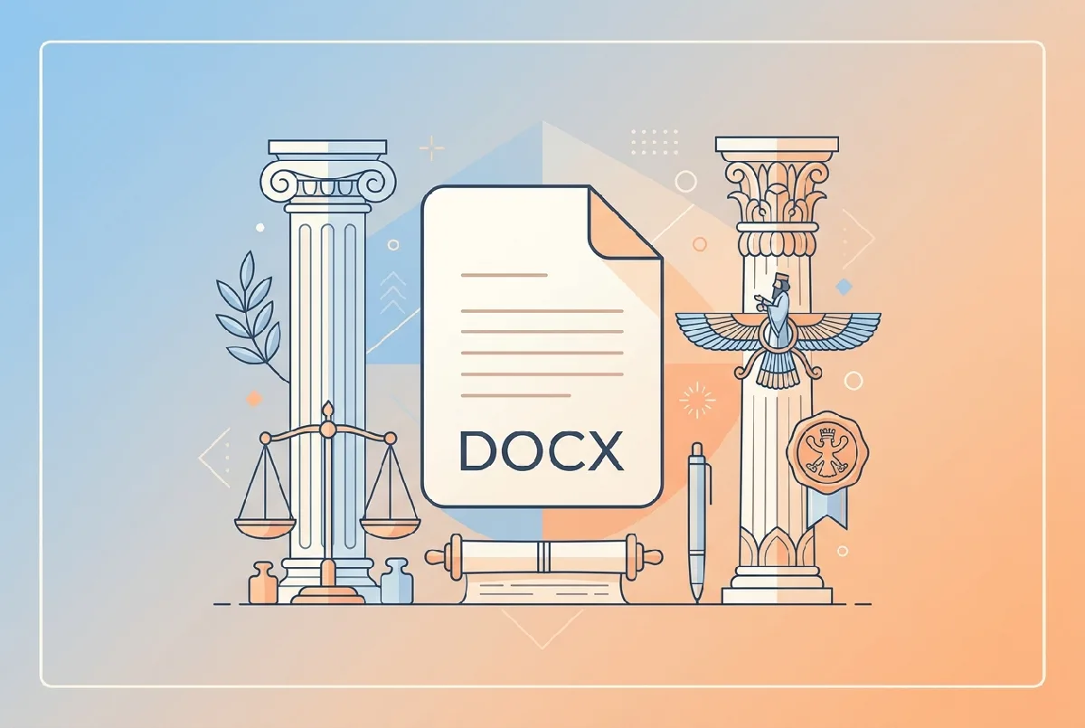 مقاله مفهوم عدالت و پایداری حکومت در یونان و ایران باستان DOCX