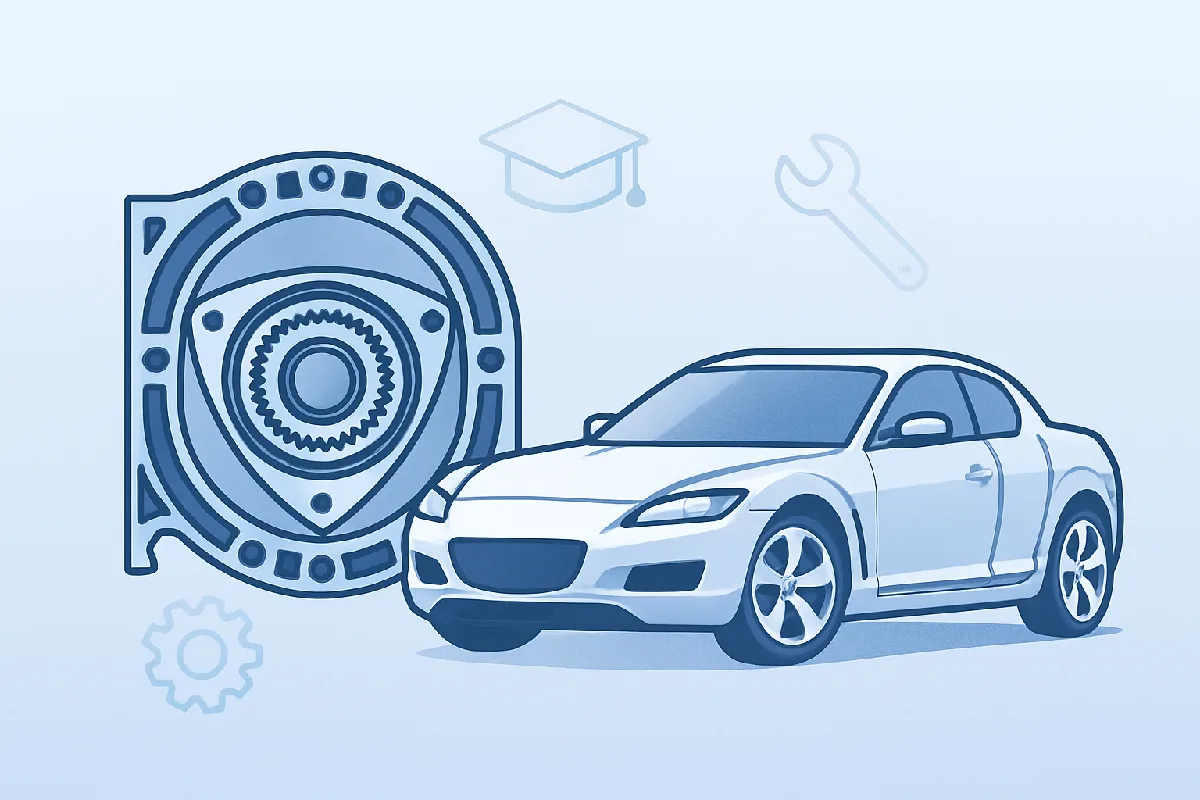 مقاله تخصصی نحوه کارکرد موتور دورانی وانکل و بررسی موتور مزدا RX-8 فایل Word