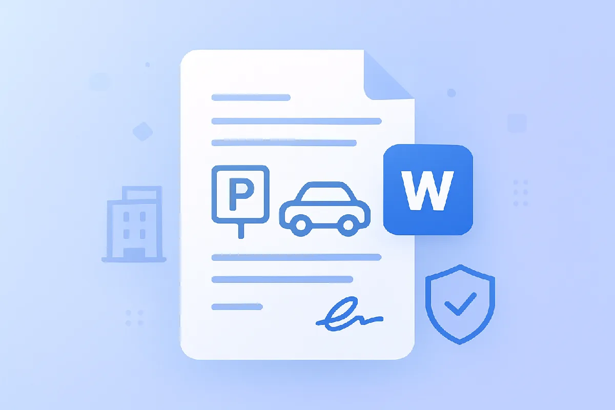 نمونه قرارداد اجاره پارکینگ تجاری و مسکونی فایل Word قابل ویرایش