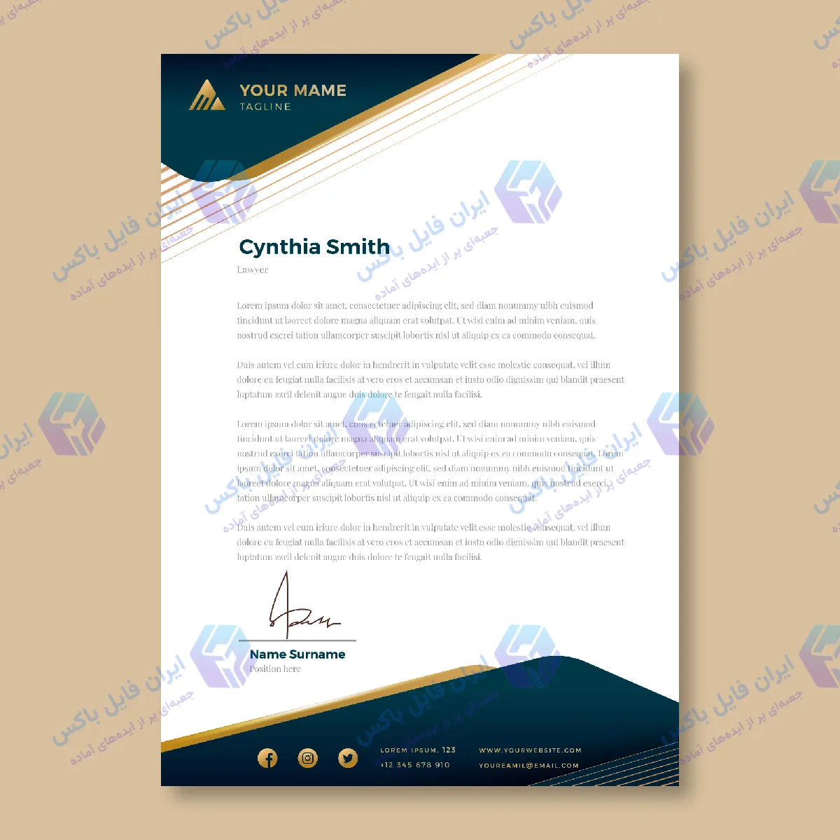 مجموعه 8 طرح سربرگ وکتور مدرن برای کسب و کارها فرمت AI و EPS
