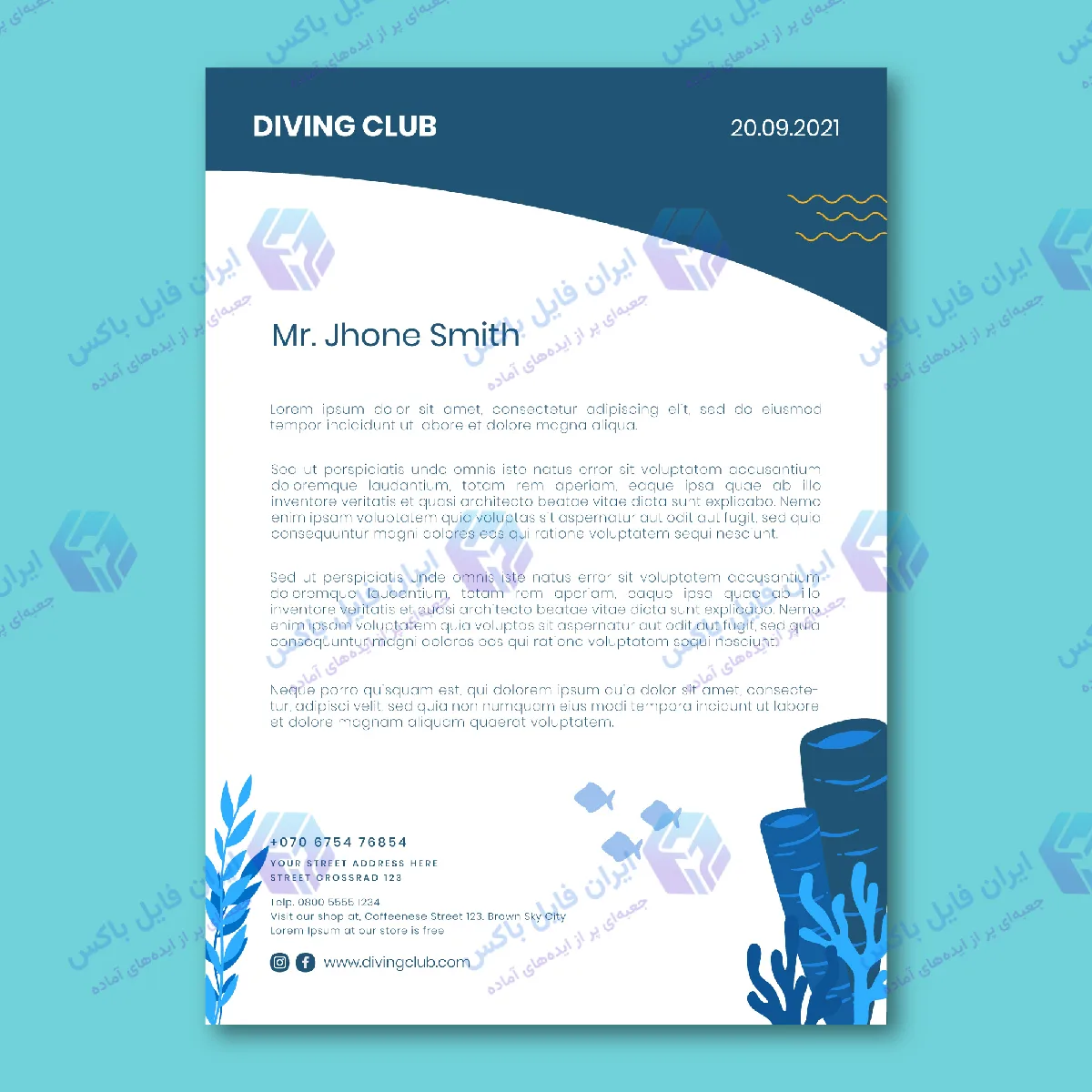 مجموعه 8 طرح سربرگ وکتور مدرن برای کسب و کارها فرمت AI و EPS
