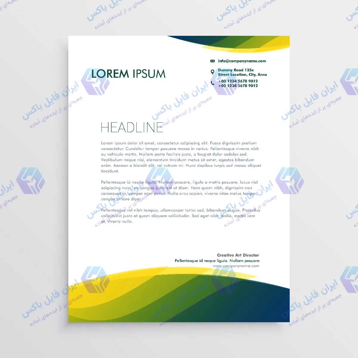 مجموعه 8 طرح سربرگ وکتور مدرن برای کسب و کارها فرمت AI و EPS