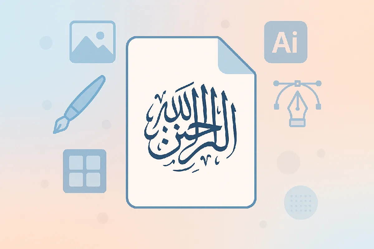 پکیج ۳۰۰ طرح گرافیکی بسم الله الرحمن الرحیم آماده چاپ