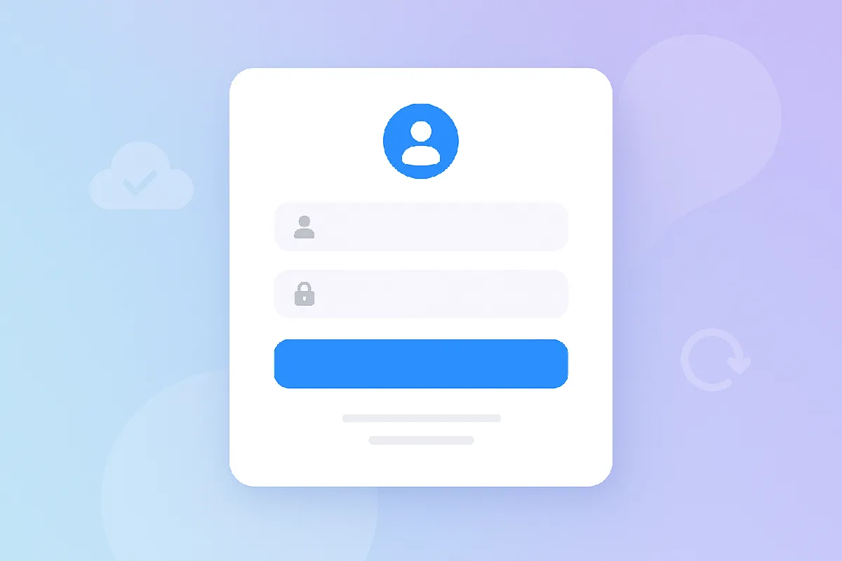 قالب HTML فرم لاگین، ثبت نام و بازیابی رمز عبور iofrm