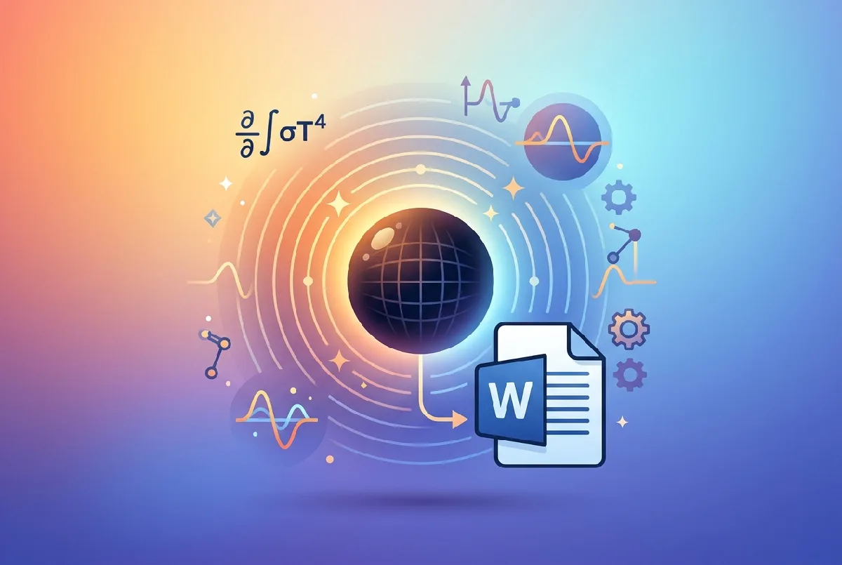 تحقیق و اثبات ریاضی قانون استفان بولتزمن در تشعشع جسم سیاه فایل Word