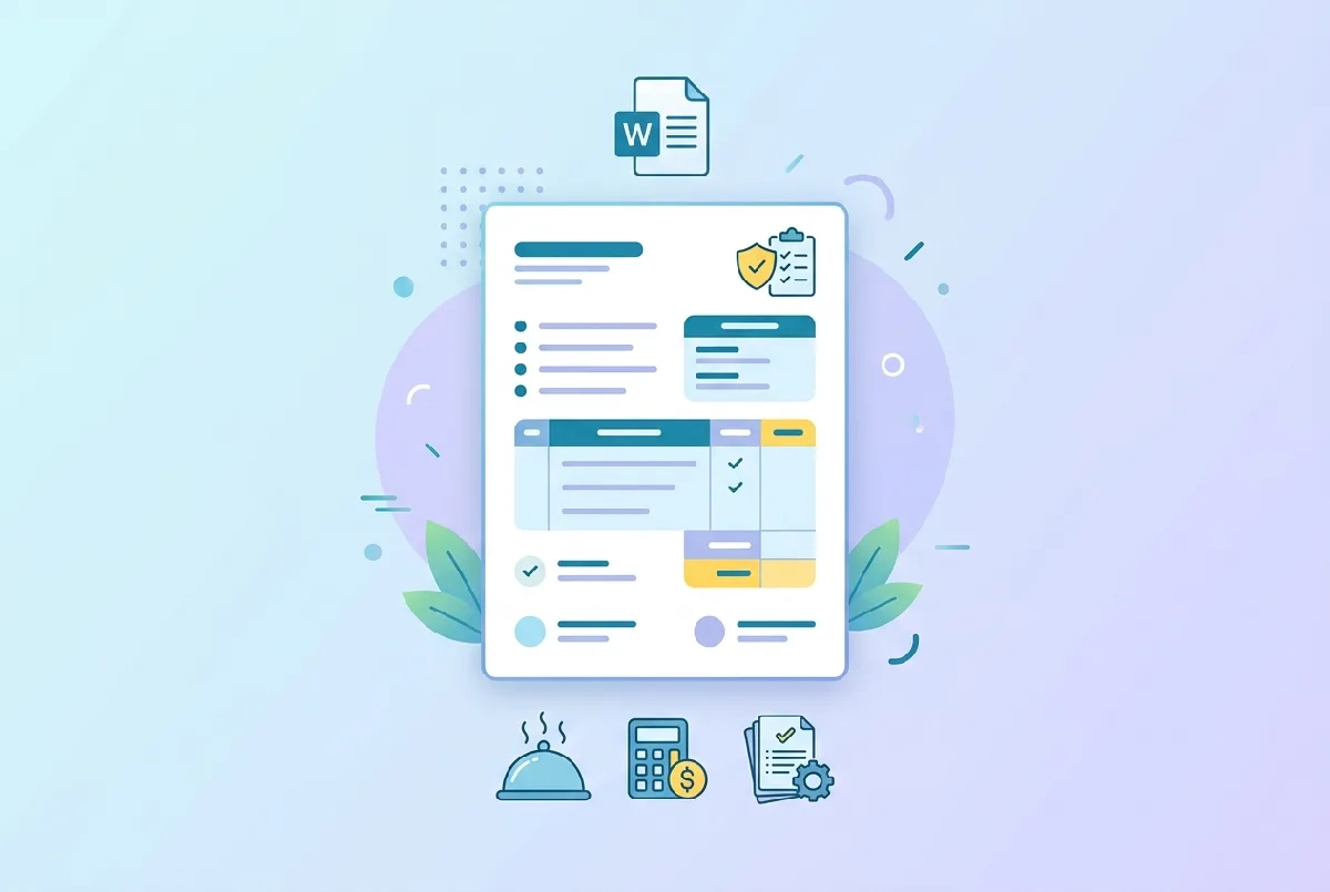 نمونه فرم برگ پیشنهاد قیمت و شرایط عمومی مناقصه طبخ غذا Word