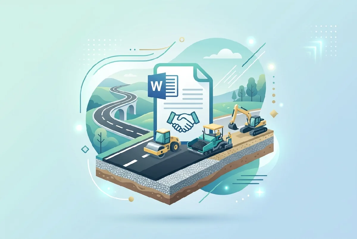 نمونه قرارداد اجرای آسفالت و زیرسازی راه و محوطه فایل Word