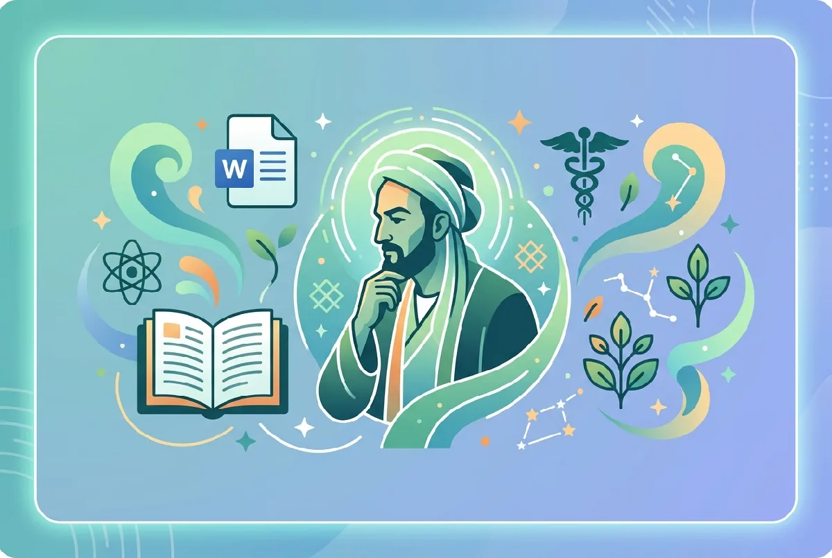 تحقیق کامل ۱۲ صفحه ای زندگی نامه و آثار ابوعلی سینا فایل Word