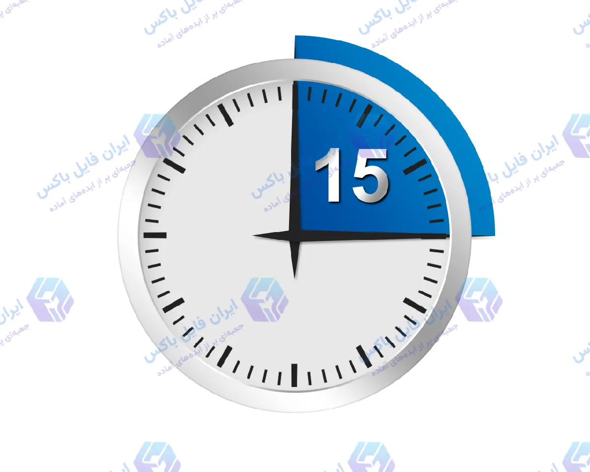 طرح لایه باز تایمر شمارش معکوس دقیقه و ثانیه PSD