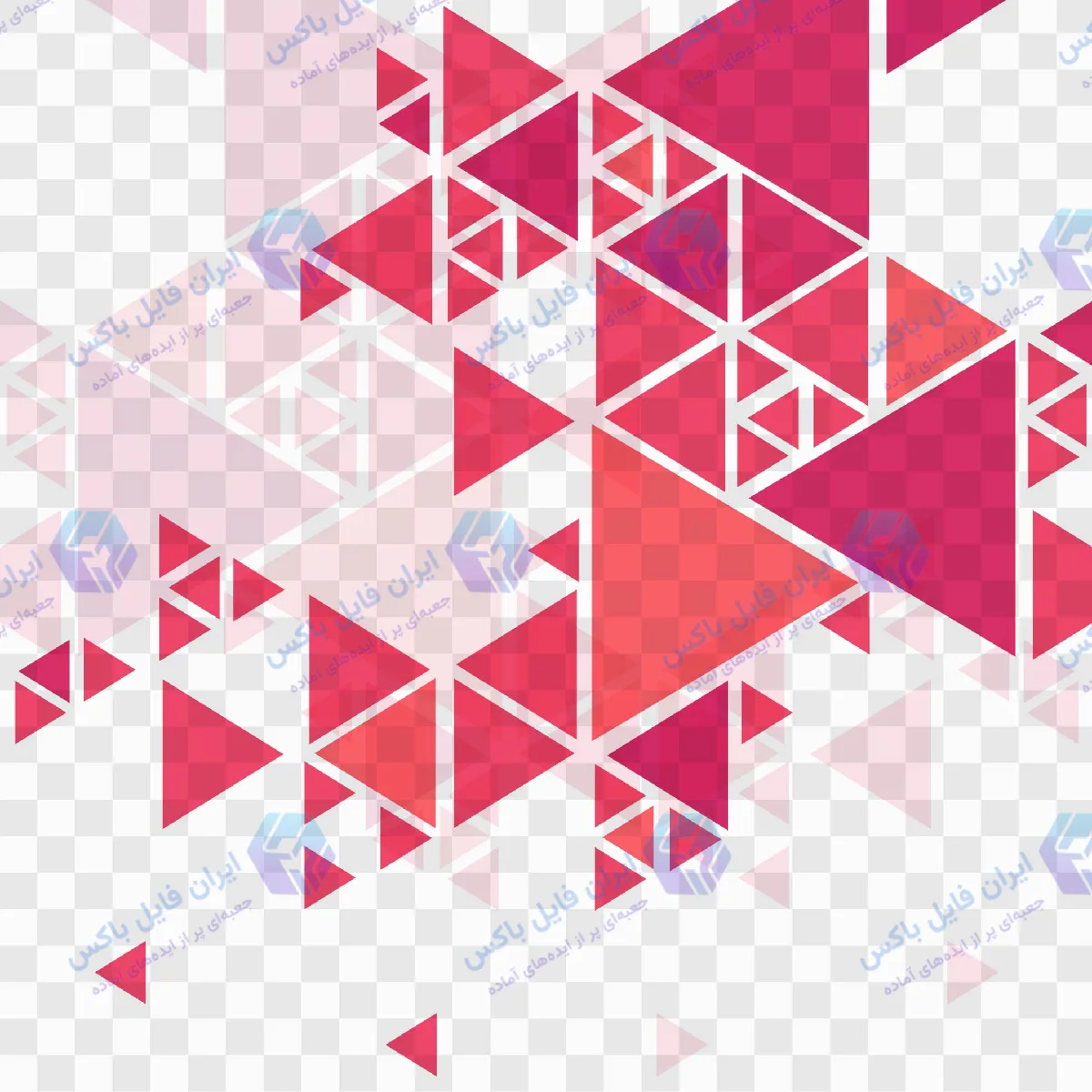 بکگراند هندسی مدرن قرمز؛ فایل EPS و JPG برای طراحی پوستر